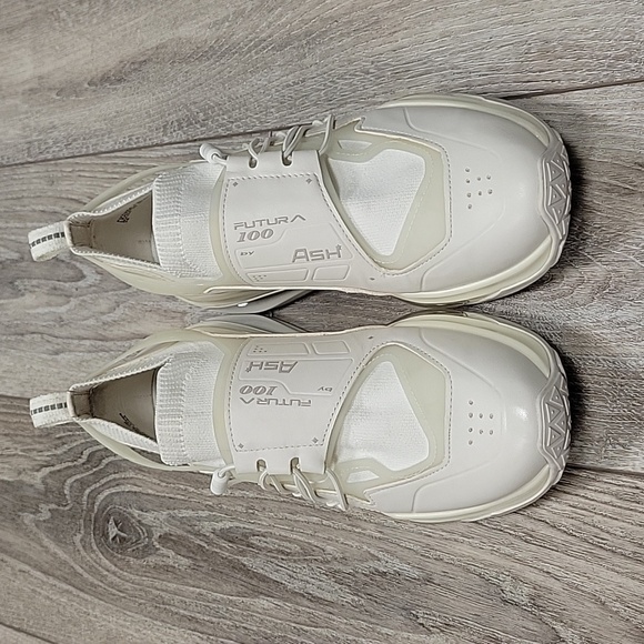 ASH FUTURA 100 Eco Trainers Size 38 (US 8) in Recycled White Knit NEW - Picture 2 of 10